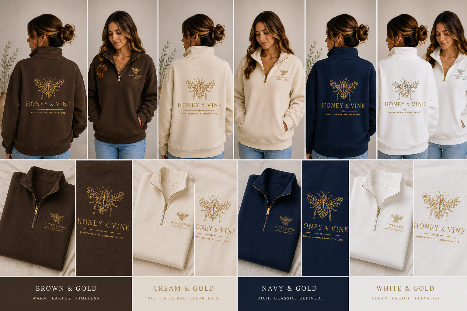 Honey & Vine Quarter-Zip Pullover