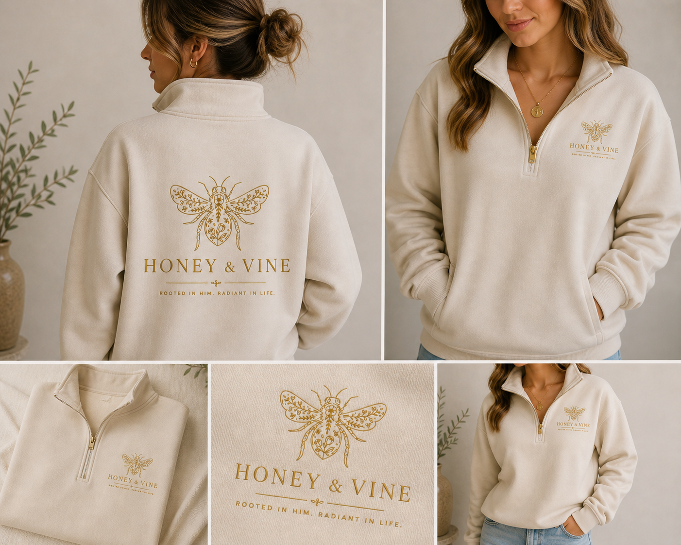 Honey & Vine Quarter-Zip Pullover